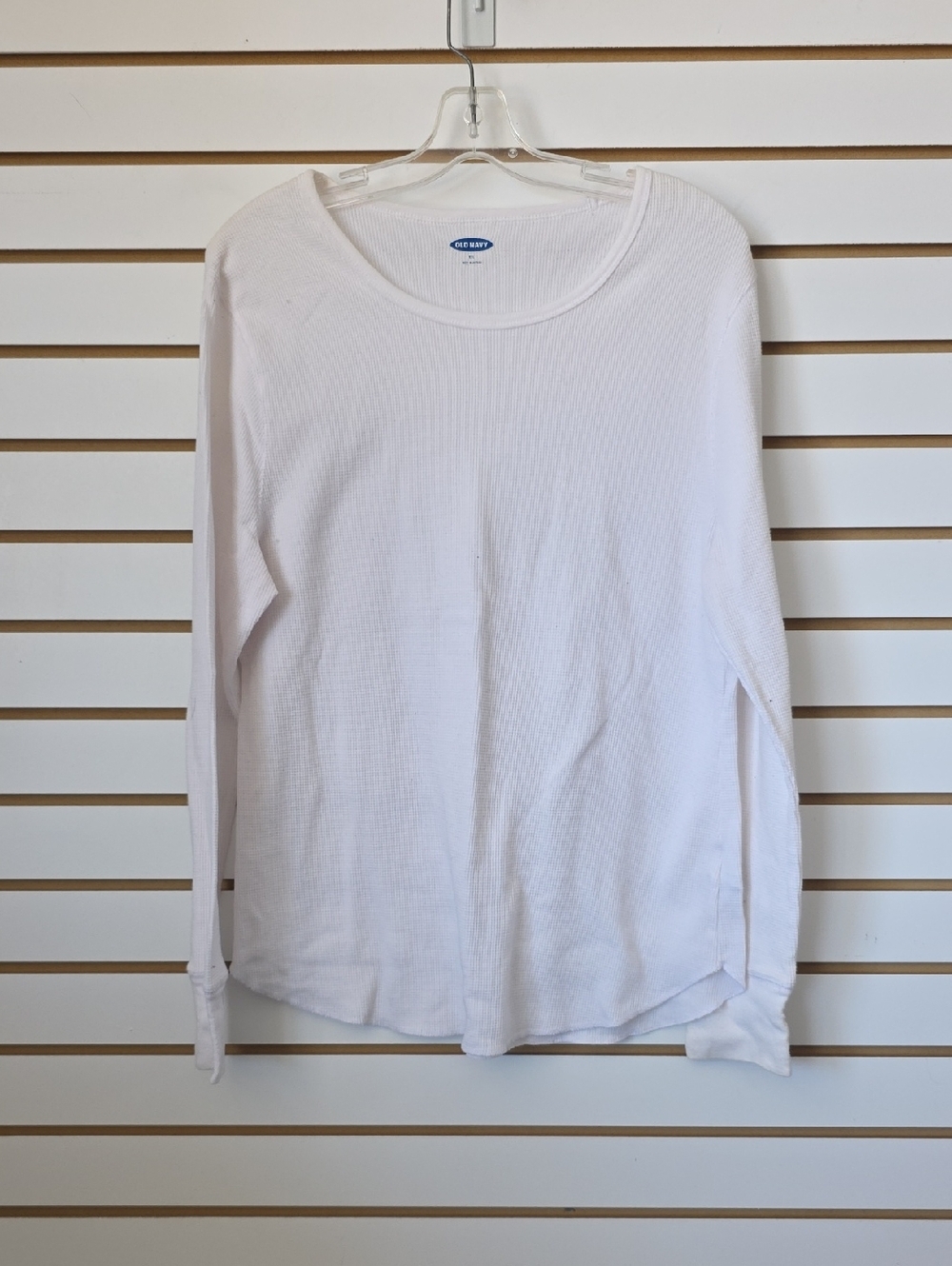 Old Navy White Long Sleeve Layering Tee 2x